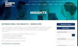 
							         International Tax Insights - March 2019 | PKF O'Connor Davies								  
							    