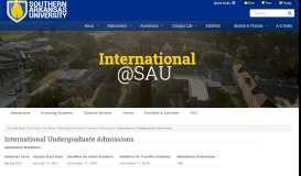 
							         International Undergraduate Admissions | International Student Services								  
							    