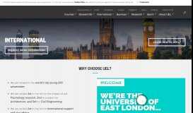 
							         International - University of East London (UEL)								  
							    