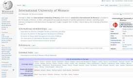 
							         International University of Monaco - Wikipedia								  
							    