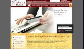 
							         Internet Banking Awareness - Legacy Bank								  
							    