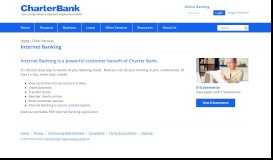 
							         Internet Banking › Charter Bank								  
							    