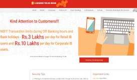 
							         Internet Banking - Lakshmi Vilas Bank								  
							    