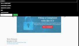 
							         Internet Crime Complaint Center (IC3) | Home								  
							    
