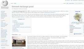 
							         Internet exchange point - Wikipedia								  
							    
