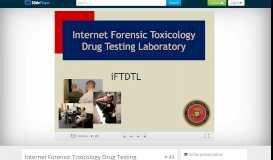 
							         Internet Forensic Toxicology Drug Testing Laboratory - ppt download								  
							    