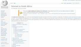 
							         Internet in South Africa - Wikipedia								  
							    