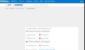 
							         Internet portal - Deutsch-Übersetzung - bab.la Englisch-Deutsch ...								  
							    