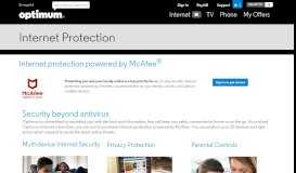 
							         Internet protection powered by McAfee - Optimum								  
							    