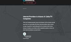
							         Internet Providers in Arizona & Cable/TV Companies | Decision Data								  
							    