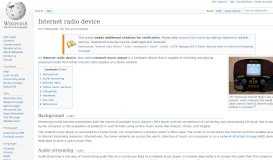 
							         Internet radio device - Wikipedia								  
							    