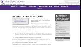 
							         Interns / Clinical Teachers - Tarleton Model for Accelerated Teacher ...								  
							    