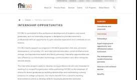 
							         Internship opportunities | FHI 360								  
							    
