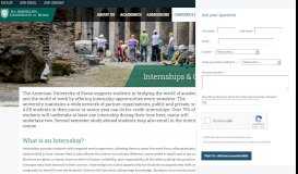 
							         Internships & Career Development | The American University of Rome								  
							    