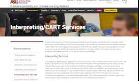
							         Interpreting/CART Services | Arizona State University								  
							    