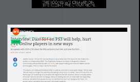 
							         Interview: Dust 514 on PS3 will help, hurt EVE Online players in new ...								  
							    