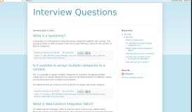 
							         Interview Questions								  
							    
