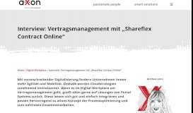 
							         Interview: Vertragsmanagement mit“Shareflex|contract online”								  
							    
