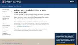 
							         Interviews for Prospective Students | American University, Washington ...								  
							    
