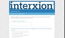 
							         Interxion Customer Portal Survey - SurveyMonkey								  
							    