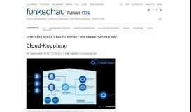 
							         Interxion stellt Cloud-Connect als neuen Service vor: Cloud-Kopplung ...								  
							    