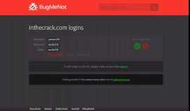 
							         inthecrack.com passwords - BugMeNot								  
							    