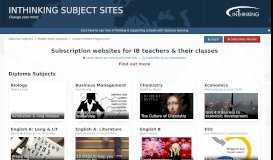 
							         InThinking Subject Sites: Take your teaching to the next level!								  
							    