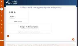 
							         intitle:asterisk.management.portal web-access - Exploit Database								  
							    