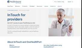 
							         InTouch for Providers FAQ | PacificSource Health Plans								  
							    