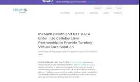 
							         InTouch Health & NTT Data Virtual Care Partnership								  
							    