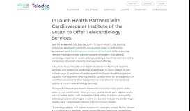 
							         InTouch Health Partners With Cardiovascular Institute Of The South To ...								  
							    