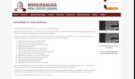 
							         IntraMatrix - Mississauga Real Estate Board (MREB)								  
							    