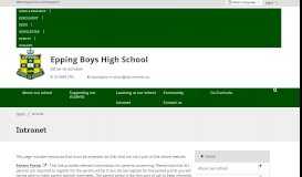 
							         Intranet - Epping Boys High School								  
							    