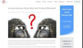 
							         Intranet, Extranet, Portal: What Are The Key Differences?								  
							    