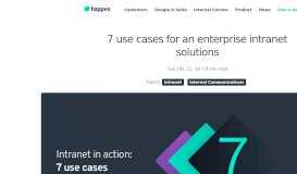 
							         Intranet in action: 7 use cases for an enterprise-level intranet - Happeo								  
							    