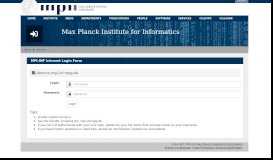 
							         Intranet Login Form (Max Planck Institute for Informatics)								  
							    