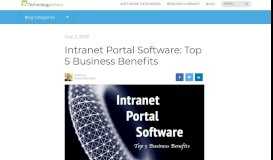 
							         Intranet Portal Software: Top 5 Business Benefits - TechnologyAdvice								  
							    