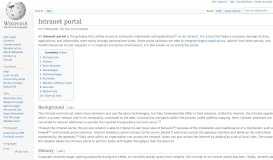 
							         Intranet portal - Wikipedia								  
							    