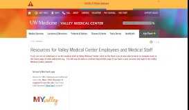 
							         Intranet - Valley Medical Center								  
							    