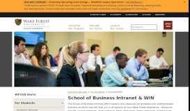 
							         Intranet/WIN | Wake Forest University School of Business								  
							    