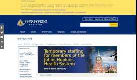 
							         Intrastaff Temporary Medical Staffing | Johns Hopkins Medicine in ...								  
							    