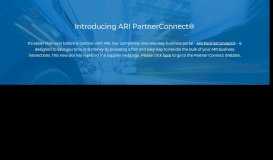 
							         Introducing ARI PartnerConnect								  
							    
