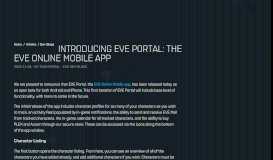 
							         Introducing EVE Portal: The EVE Online Mobile App | EVE Online								  
							    
