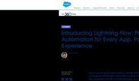 
							         Introducing Lightning Flow: Process Automation for Every App, Portal ...								  
							    