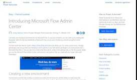 
							         Introducing Microsoft Flow Admin Center | Flow-Blog								  
							    