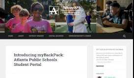 
							         Introducing myBackPack: Atlanta Public Schools Student Portal								  
							    
