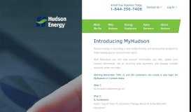 
							         Introducing MyHudson - Hudson Energy								  
							    