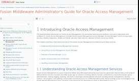 
							         Introducing Oracle Access Management - Oracle Help Center								  
							    