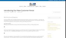 
							         Introducing Our New Customer Portal - DC Access								  
							    