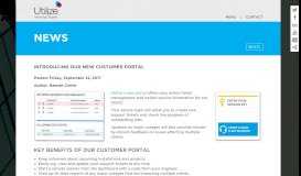 
							         Introducing our new customer portal - Utilize Plc								  
							    